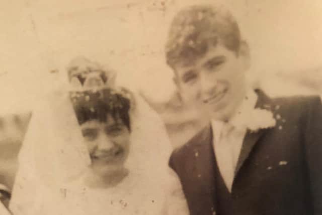 Hugo on his wedding day with Joan in 1970. The couple have one daughter and four grandchildren