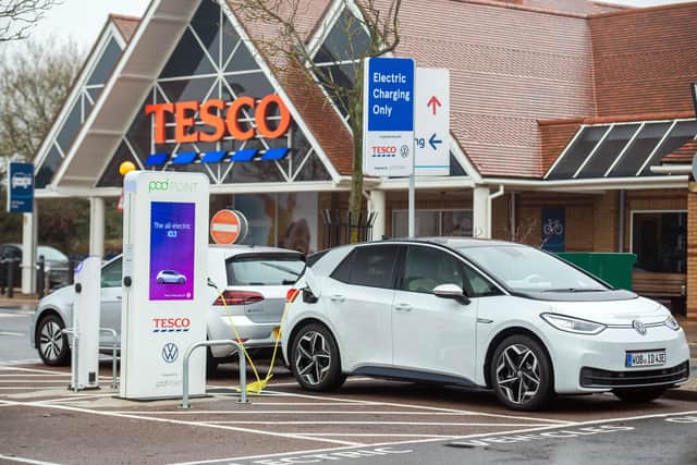 Tesco NI plan to install more charging points at a further 10 stores across NI in 2022