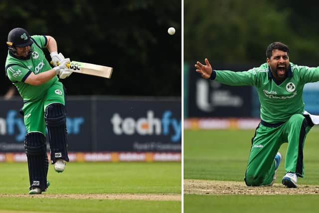 Ireland's Paul Stirling and Simi Singh