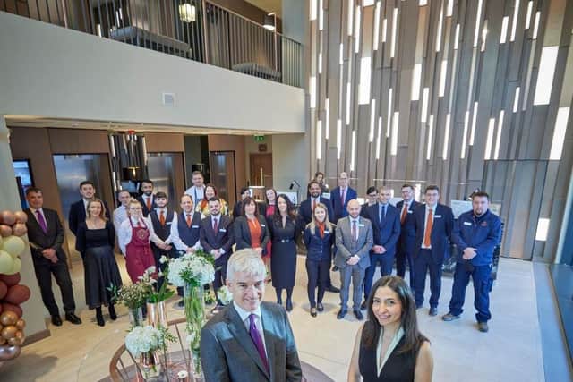Dermot Crowley, chief executive of the Dalata Hotel Group, general manager, Filiz Smith and staff pictured in the Clayton Hotel Manchester City Centre