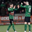 Brothers Jay and Ruaidhri Donnelly both featured for Glentoran on Monday night