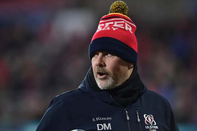 Ulster head coach Dan McFarland during the Heineken Champions Cup match between Ulster Rugby and ASM Clermont Auvergne at Kingspan Stadium. (Photo by Charles McQuillan/Getty Images)