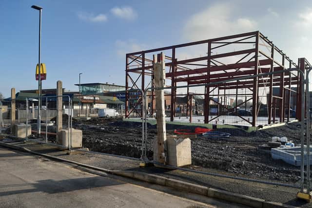 Work is progressing quickly at the new Tim Horton's Drive Thru in Portadown, Co Armagh.