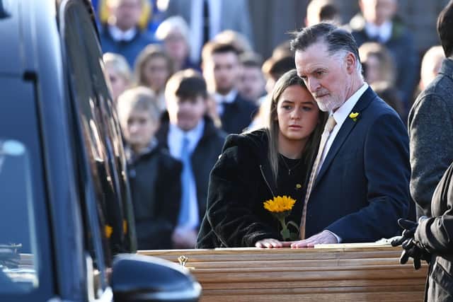The funeral of Fionntan McGarvey at St Brigid's Church, Belfast. Pic Colm Lenaghan/ Pacemaker