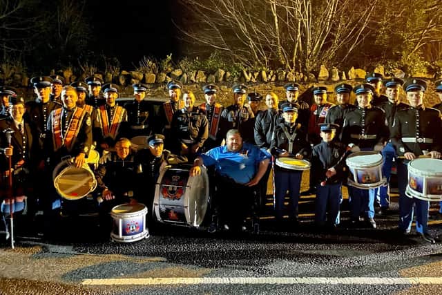 Markethill Protestant Boys Flute Band took to the streets for a Northern Ireland Centenary parade in December