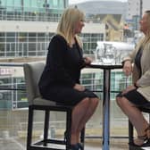 Pacemaker Belfast  06/02/2017 Sinn Fein's Northern Leader Michelle O'Neill, pictured with Sinead Ennis  Photo Colm Lenaghan/Pacemaker Press