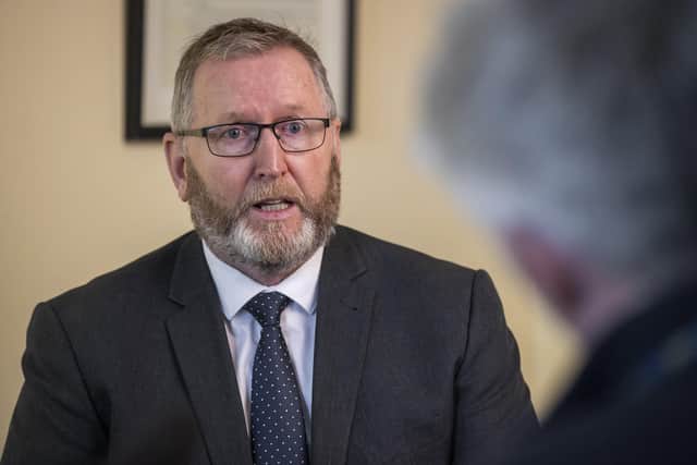 Ulster Unionist Party (UUP) leader Doug Beattie during an interview in his Parliament Buildings office at Stormont.
