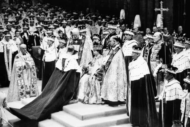 The coronation of the young Queen Elizabeth II in June 1953, more than a year after the death of her father King George VI