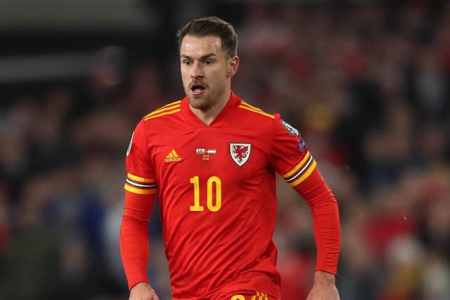 Rangers signing Aaron Ramsey on international duty for Wales. Pic by PA.