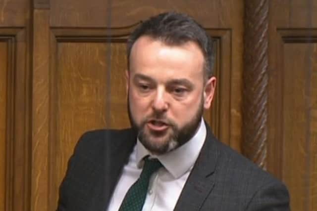 SDLP leader Colum Eastwood speaking in the Commons this week. Parliament TV image