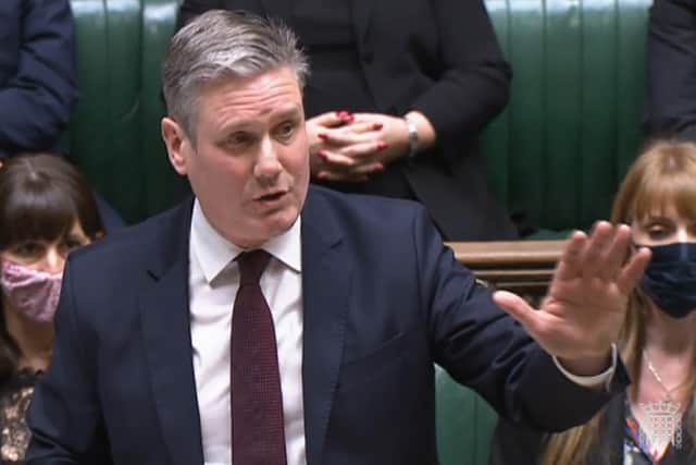 Labour leader Sir Keir Starmer responds to a statement by Prime Minister Boris Johnson to MPs in the House of Commons on the Sue Gray report. Picture date: Monday January 31, 2022.