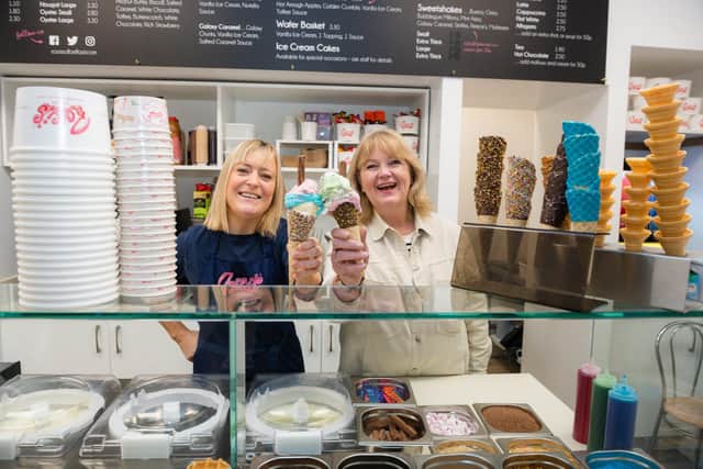 Rossi’s owner, Anita McCann alongside the CEO of Townsend Enterprise Park, Margaret Patterson McMahon at the new shop in Yorkgate Shopping Centre, Belfast