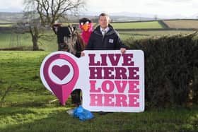 Keep Northern Ireland Beautiful CEO Dr Ian Humphreys with litter-loathing puppet Al