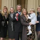 Des O'Connor with his (left to right) daughters Samantha and Karen, wife Jodie, son Adam, 4, and daughter Kristina