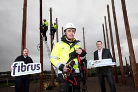 Fibrus chief executive, Dominic Kearns and Viberoptix managing director, Naomhan McCrory join Cathal Donaghy to mark Apprenticeships Week 2022 and issue a call for new applicants to join their teams