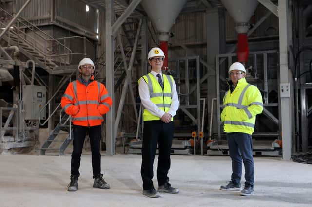 Pictured at the facility, Kilwaughter CEO Gary Wilmot with Cormac McNamee, process engineer  and Adrian Alexander, head of operations