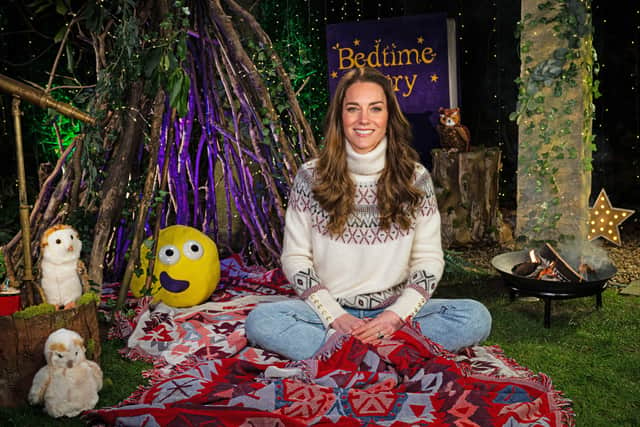 The Duchess of Cambridge who is to read a CBeebies Bedtime Story to mark Children's Mental Health Week (7th-13th February). The Duchess has chosen to read The Owl Who Was Afraid of the Dark by Jill Tomlinson to align with this year's theme of 'Growing Together'. Photo Credits: Kensington Palace/PA Wire.