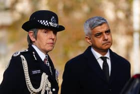 Dame Cressida Dick with Mayor of London Sadiq Khan last November