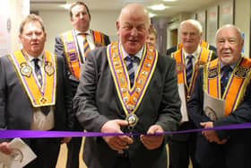 Grand Master Edward Stevenson opens the Southern Protestants - A Resolute People exhibition at Schomberg House on February 7 alongside other senior Orangemen