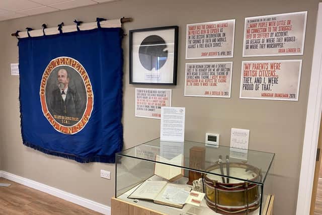 Cherished drums and banners are on display as part of the exhibition which takes a close look at the travails of brethren below the border who felt wrenched apart from the Union in 1921 when the Irish Free State was founded