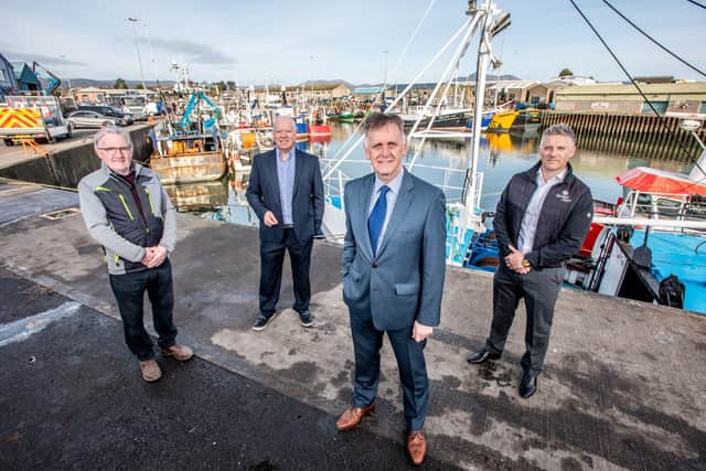 James Norris, managing director of J N Hire, Joe Annett, founder and managing director of Anachem Hygiene, Mark Bleakney, Invest Northern Ireland’s southern regional manager and Ronald McConnell, partner, Mourne Craft