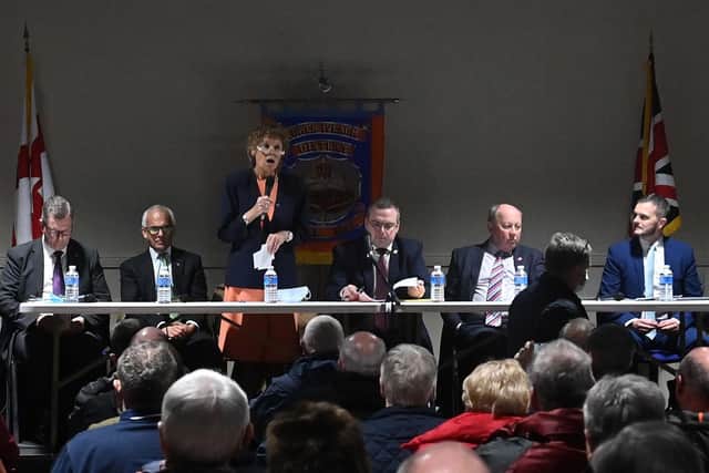 Alliance Councillor Michael Long criticised the attendance of UUP deputy leader, MLA Robbie Butler, right, at an anti protocol rally in Dromore, Co Down
