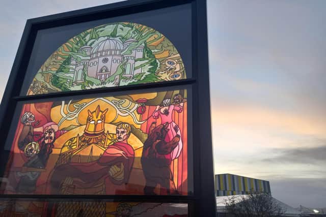 A panel from Belfast's Glass Of Thrones attraction.