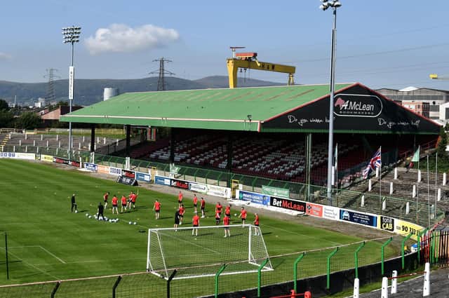 Glentoran FC has been promised £10m to redevelop The Oval.Pic Colm Lenaghan / Pacemaker