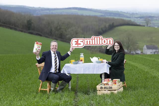Mark Gowdy, commercial director at White’s Oats and Laura Harper, buying director at Aldi Ireland
