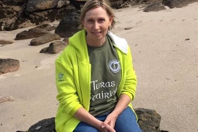 Linda Ervine was awarded an MBE for services to the Irish language in the Queen's honours list last year. She runs the Turas Irish language programme on the Newtownards Road in east Belfast where 65 percent of attendees taking Irish classes are from a Protestant background