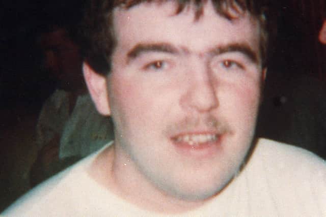 Martin McCaughey who was shot dead by the SAS at Loughgall with Dessie Grew.