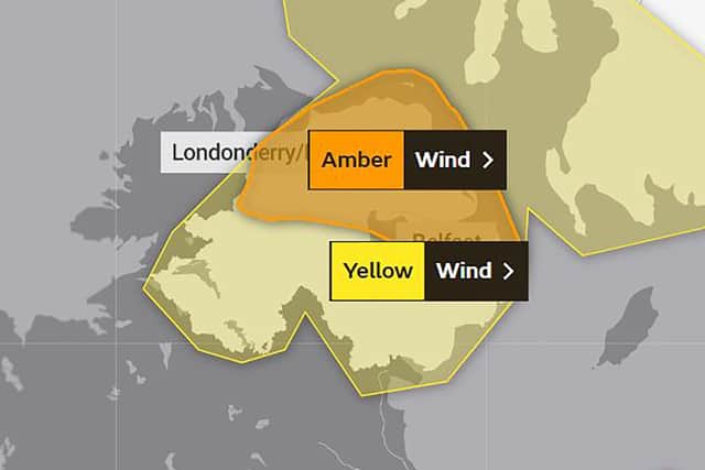 Yellow and ambers warnings are in place for NI
