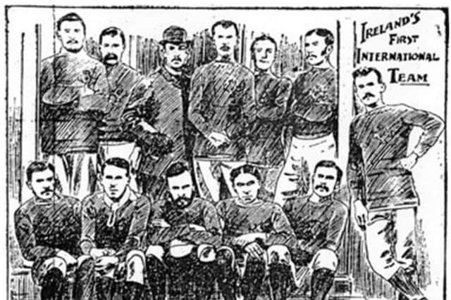 Back row: Rattay, Buckle, Sam Sinclair (Umpire), Hastings, Davison, Martin, Johnston. Front row: Hamilton, Dill, McAlery, McWha, John Sinclair.
