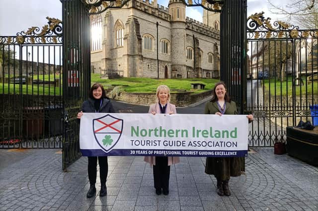 NITGA members Emma Downey Burns and Bronagh Masoliver with chairperson Catherine Burns (centre).