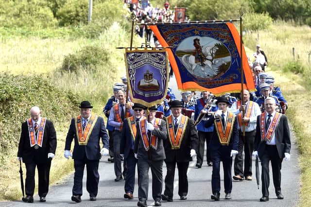 The annual Rossnowlagh orange parade in Co Donegal.  Photo: Stephen Hamilton/Presseye