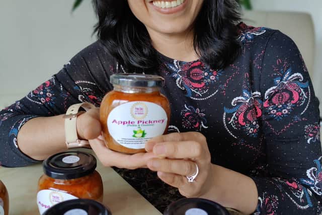 Antima Basu of Prem Epice with her novel Apple Pickney product