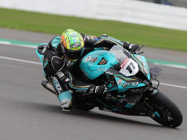 Brian McCormack on the Roadhouse Macau by FHO Racing BMW in the 2021 British Superbike Championship. Picture: David Yeomans.