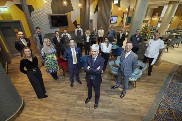 Dermot Crowley (CEO of Dalata Hotel Group) opens their new Maldron Hotel  in Manchester City Centre, Charles St,