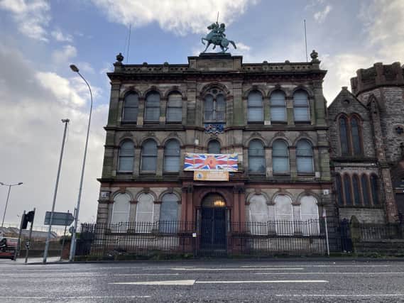 A fragment of a suspected human skull has been discovered at an Orange Hall in Belfast.
