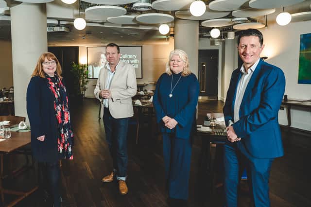 Gastronomy Summit hosts Professor Una McMahon-Beattie, Ulster University, Donald Sloan, chair, Oxford Cultural Collective, Michele Shirlow MBE, founder and chief executive, FoodNI and David Roberts, director of Strategic Development, Tourism NI