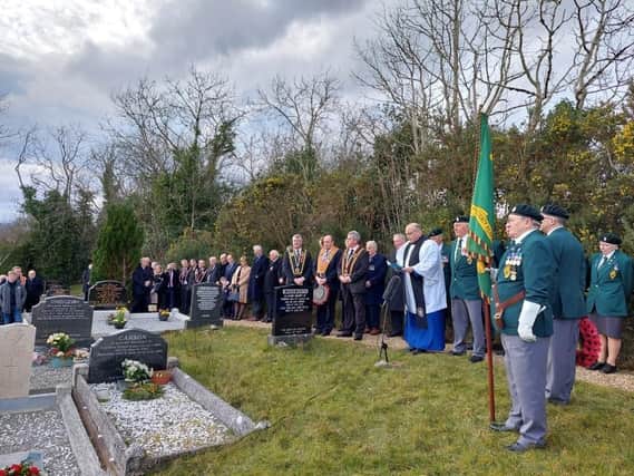 A service took place at the graveside of Johnny Fletcher