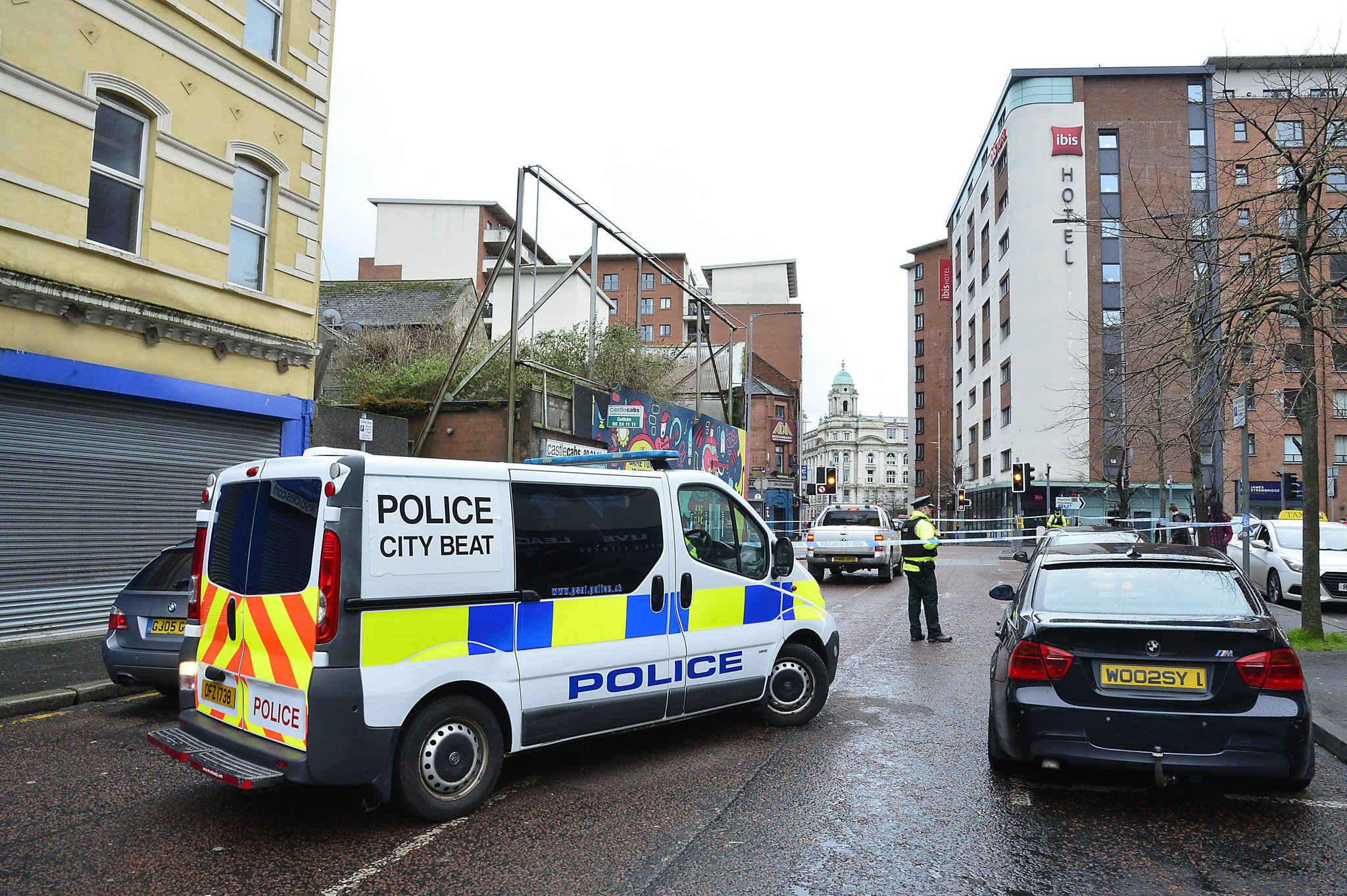In PICTURES: City street closed after ‘partial collapse of building wall’