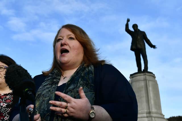 Alliance Party Leader Naomi Long say the party will address the constitutional question. 

Photo: Colm Lenaghan/Pacemaker Press