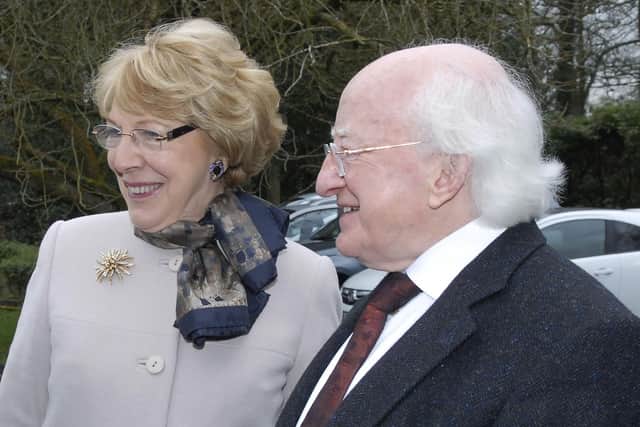 Irish President Michael D Higgins and his wife Sabina.