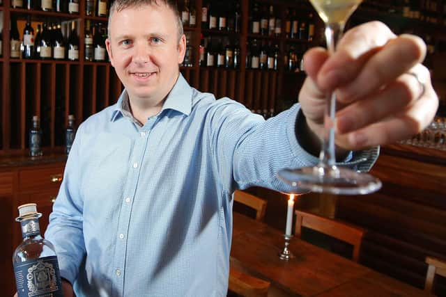 Boatyard’s experienced founder Joe McGirr shows cocktail using the award- winning gin