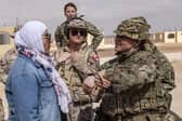 Undated handout photo issued by the Ministry of Defence (MoD) of Second Lieutenant Emily Smith (right), with some of the first women infantry soldiers and officers taking part in Exercise Olive Grove in Jordan, working alongside the Jordanian Armed Forces. Women could not serve in the British Army's infantry in close combat roles until December 2018.