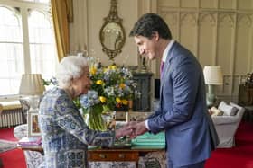 The Queen receives Canadian Prime Minister Justin Trudeau during an audience at Windsor Castle, Berkshire. Picture: Steve Parsons/PA Wire