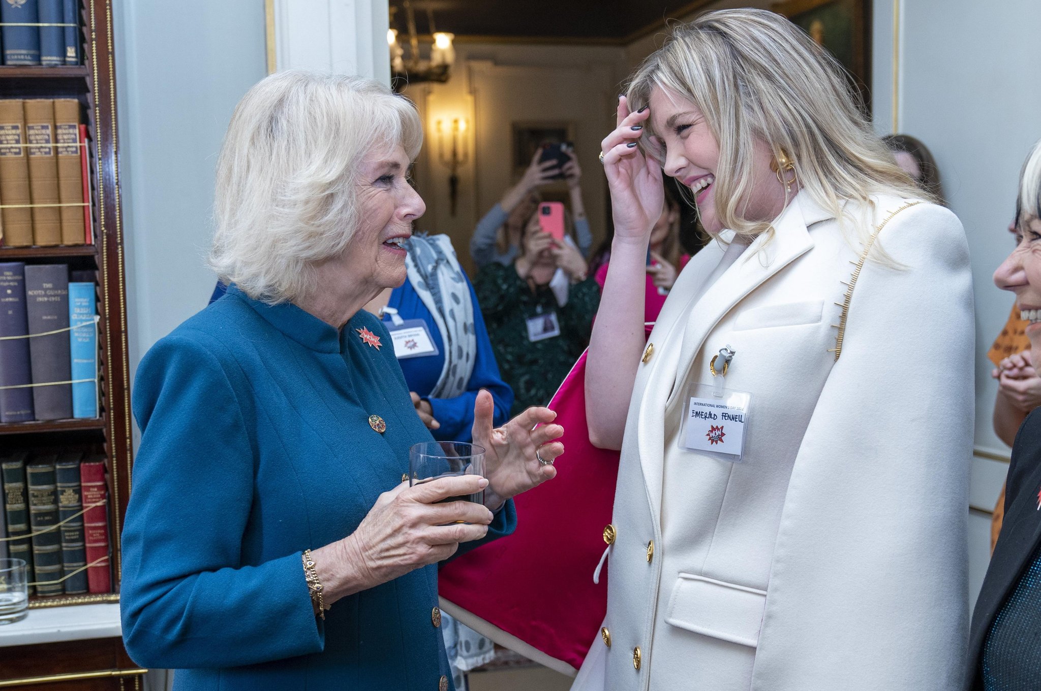 Camilla meets actress who played her in The Crown