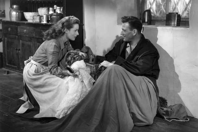 A scene from The Quiet Man with Maureen O'Hara and John Wayne