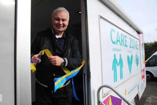 Eamonn Holmes helps the Care Zone in North Belfast launch their new community mobile unit